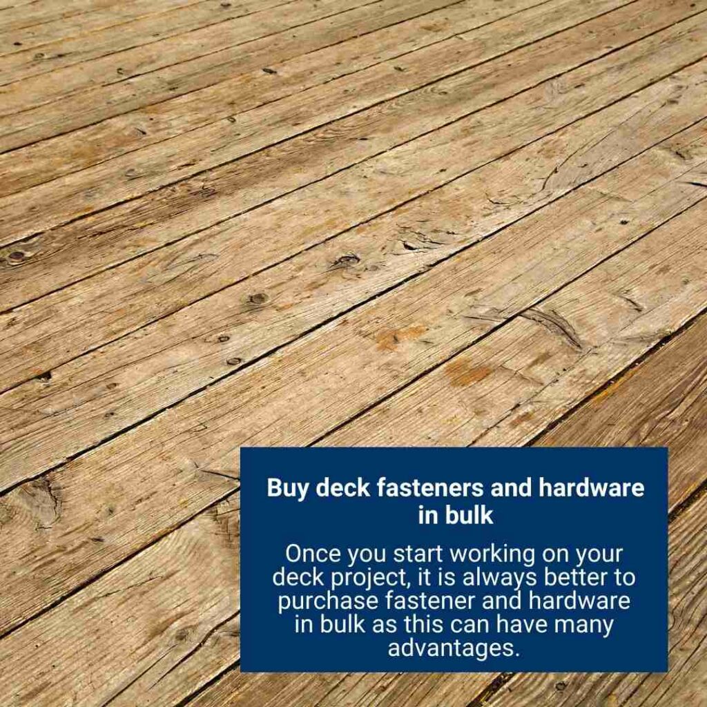 Buy deck fasteners and hardware in bulk