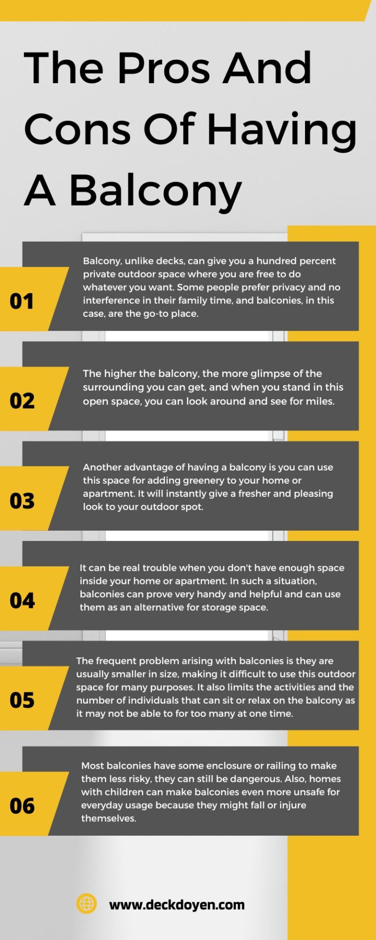 Deck vs Balcony Differences, Costs, Pros and Cons