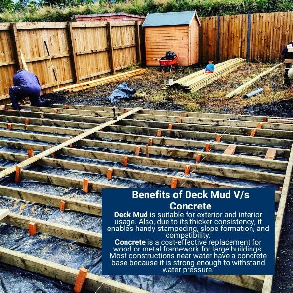 Benefits of Deck Mud V/s Concrete