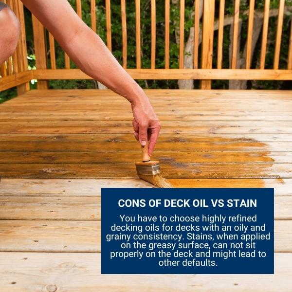 CONS OF DECK OIL VS STAIN