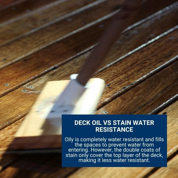 DECK OIL VS STAIN WATER RESISTANCE