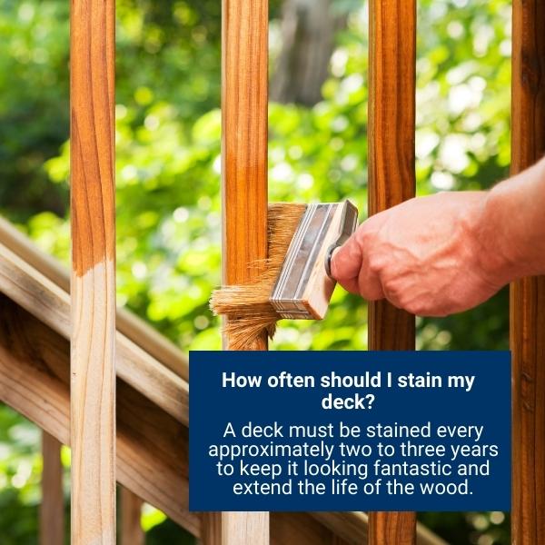How Frequently Should I Stain My Deck?