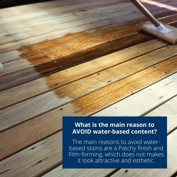 What is the main reason to AVOID water-based content