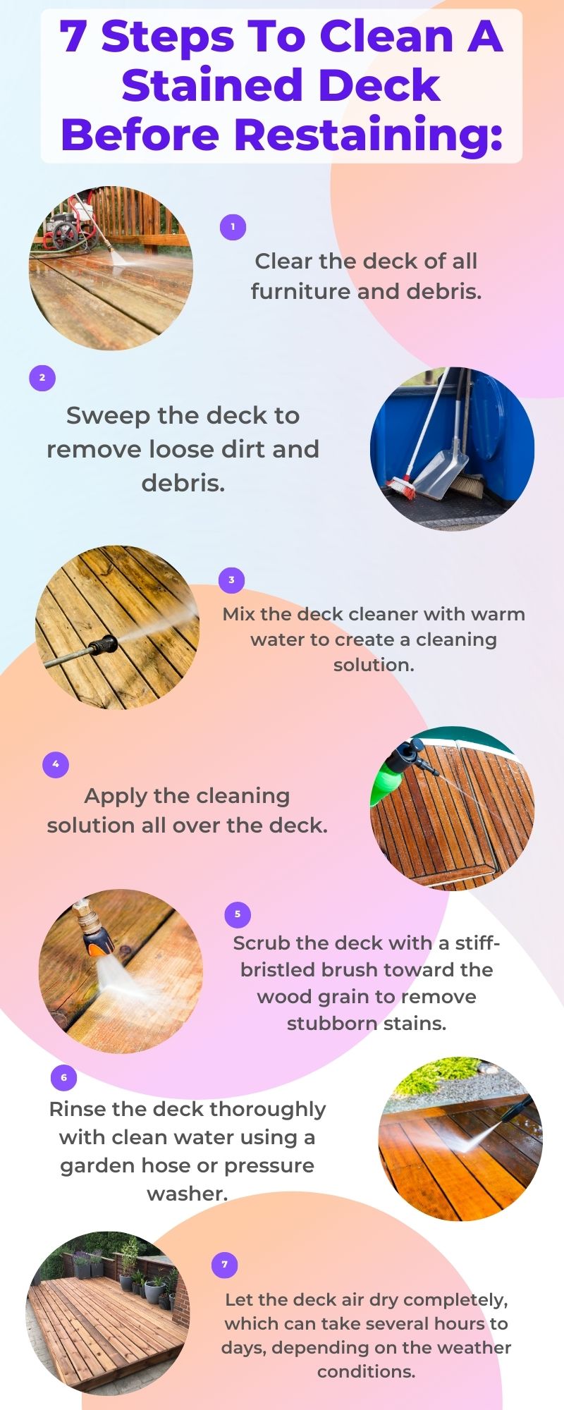 7 Steps To Clean A Stained Deck Before Restaining: