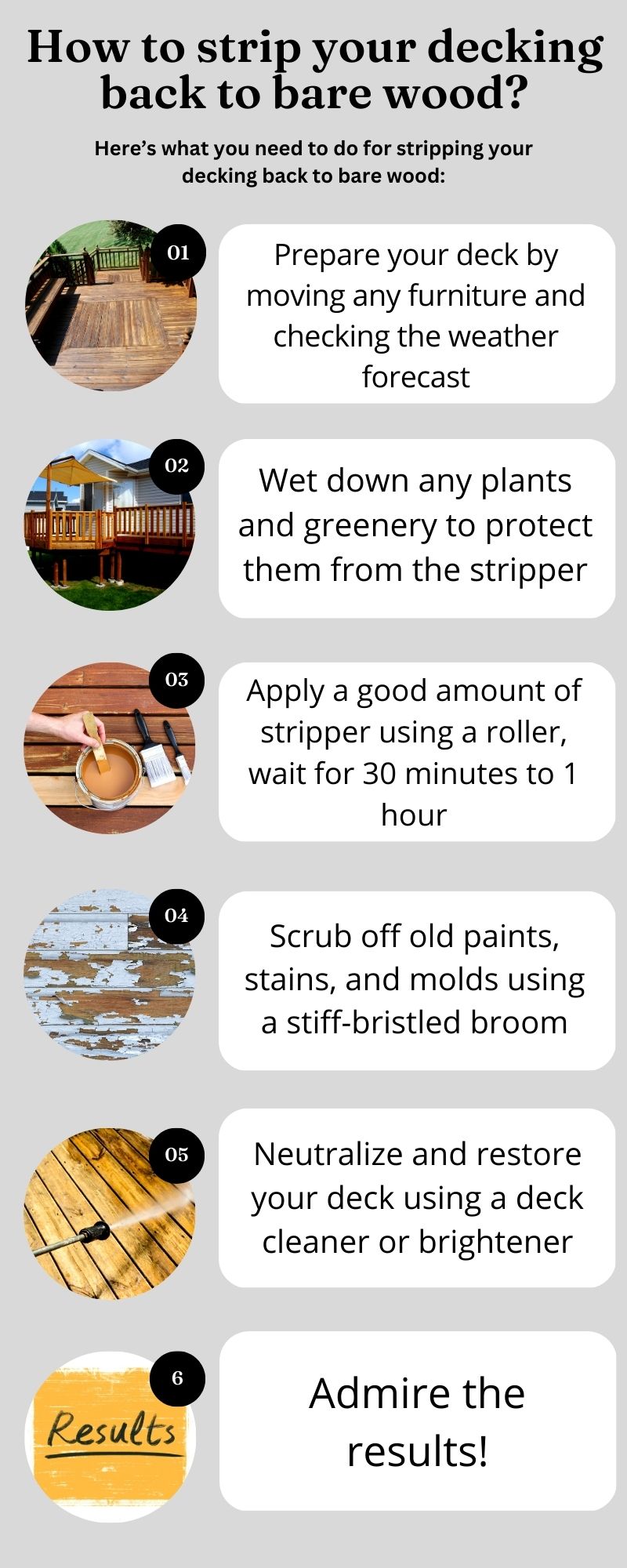 How to strip your decking back to bare wood?