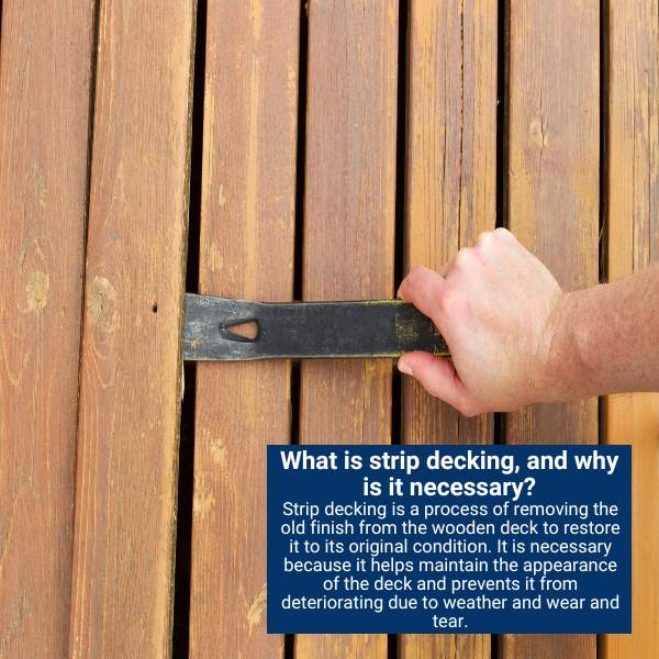 What is strip decking, and why is it necessary?