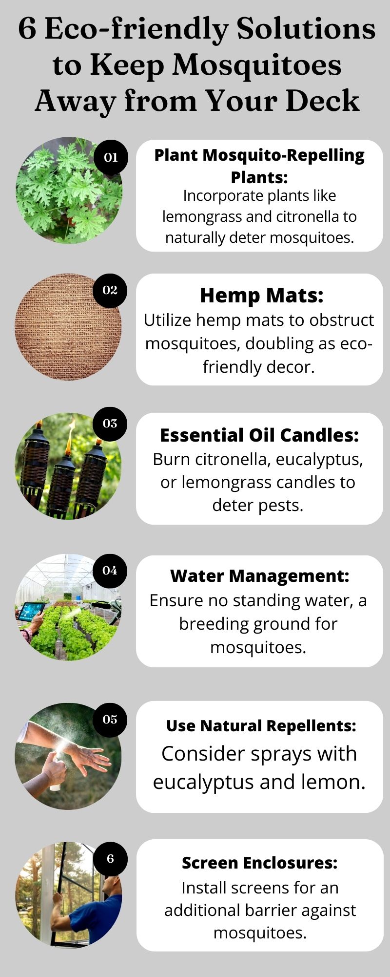 6 Eco-friendly Solutions to Keep Mosquitoes Away from Your Deck